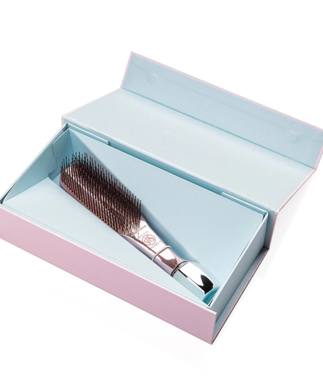 Масажна Щітка для Волосся та Шкіри Голови S-HEART-S Scalp Brush Bijulie Metallic Pink