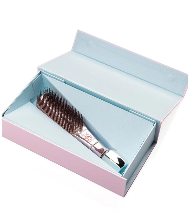 Масажна Щітка для Волосся та Шкіри Голови S-HEART-S Scalp Brush Bijulie Metallic Pink