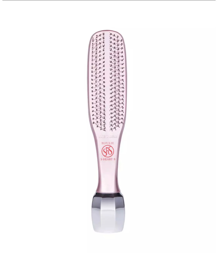 Масажна Щітка для Волосся та Шкіри Голови S-HEART-S Scalp Brush Bijulie Metallic Pink