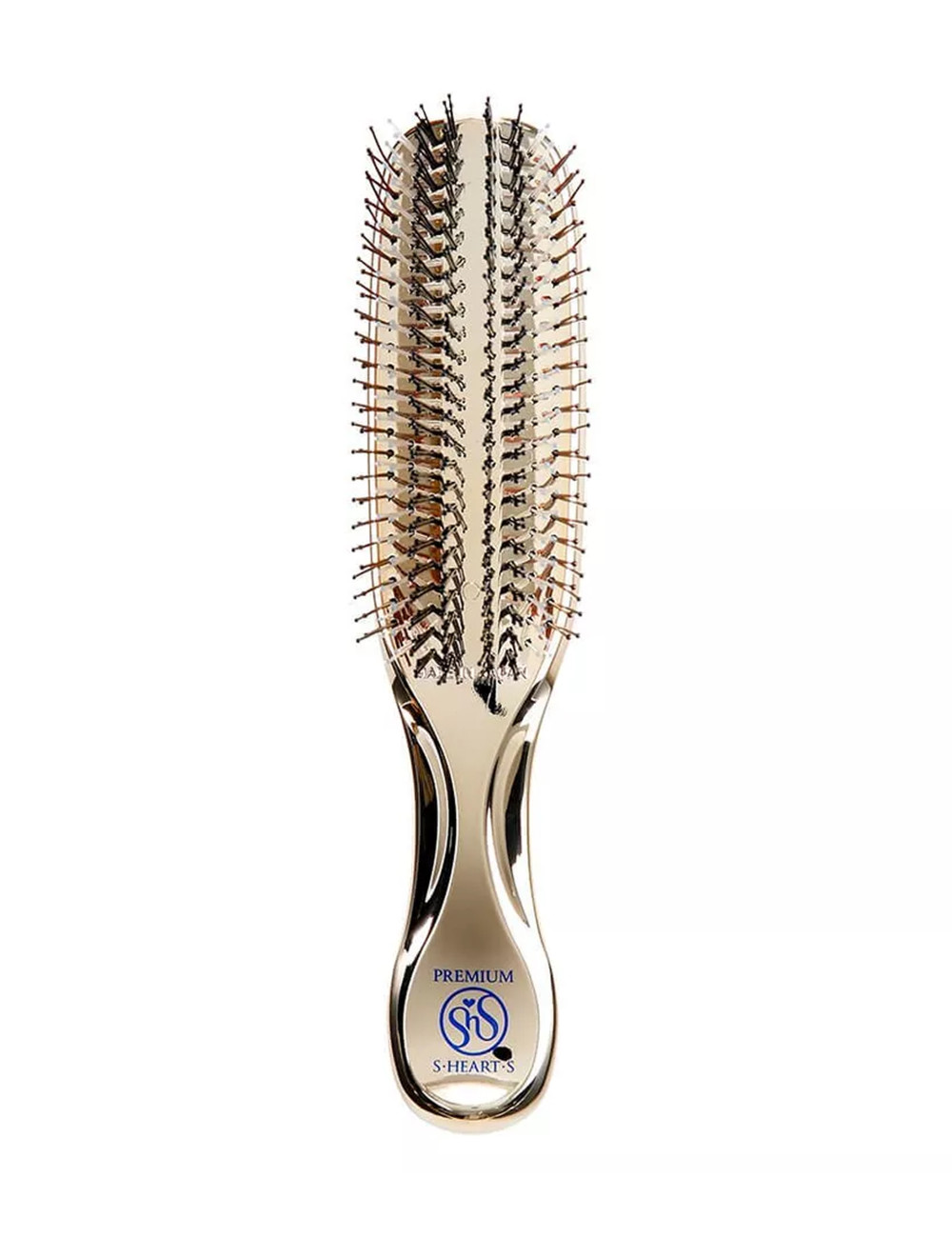 Massage Brush in Gift Box S-HEART-S Scalp Brush World Premium Long Box Gold