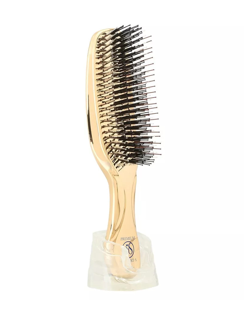 Massage Brush in Gift Box S-HEART-S Scalp Brush World Premium Long Box Gold