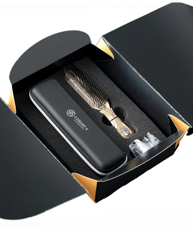 Масажна Щітка в Подарунковій Упаковці S-HEART-S Scalp Brush World Premium Long Box Gold