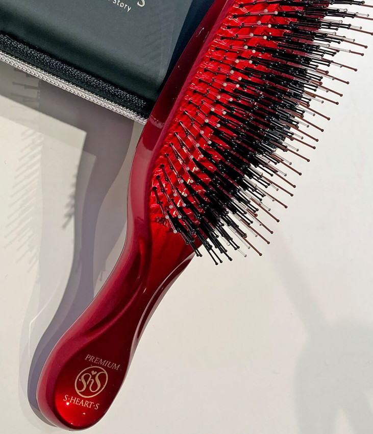 Масажна щітка в подарунковій упаковці S-HEART-S Sculp Brush Premium Long Red (Gift Box)