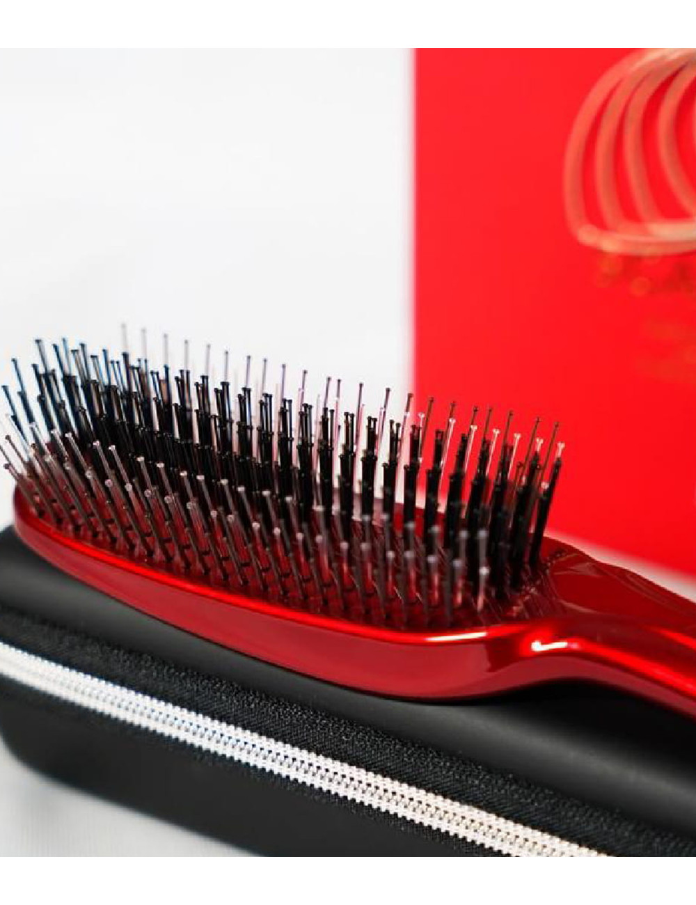 Massage brush in gift packaging S-HEART-S Sculp Brush Premium Long Red (Gift Box)