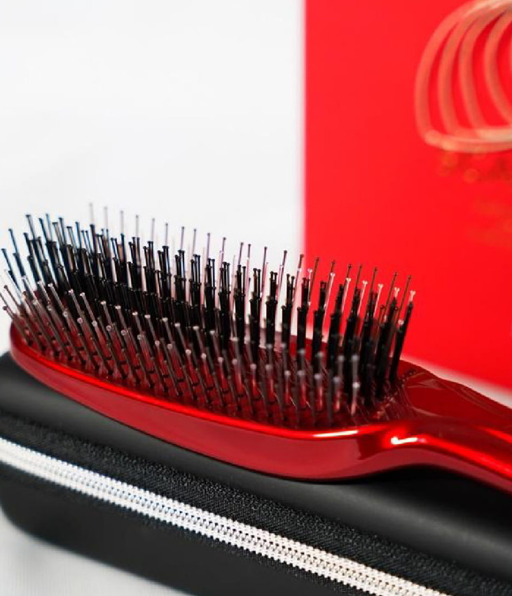 Масажна щітка в подарунковій упаковці S-HEART-S Sculp Brush Premium Long Red (Gift Box)