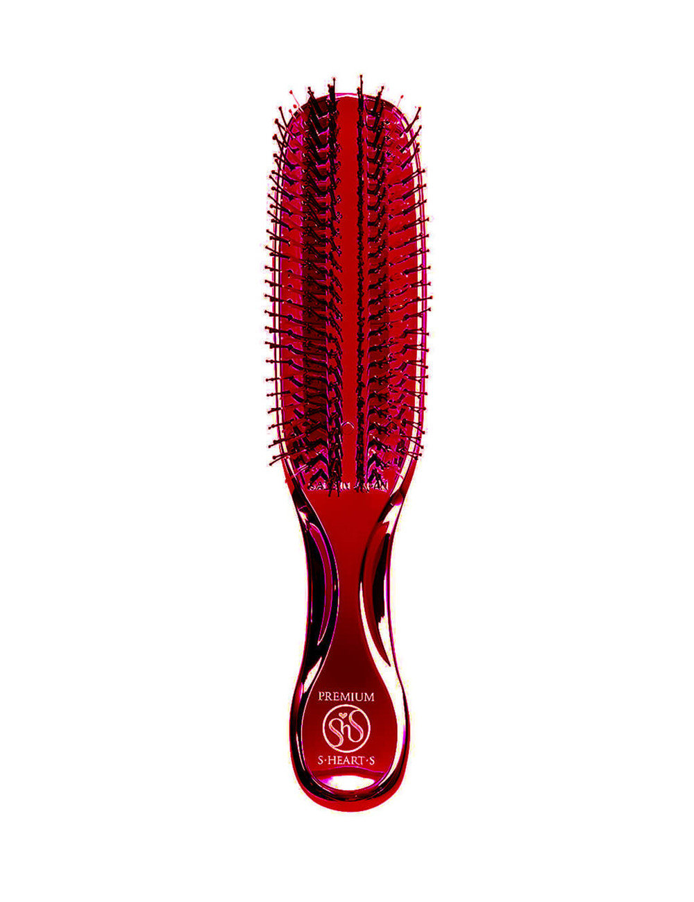Massage brush in gift packaging S-HEART-S Sculp Brush Premium Long Red (Gift Box)