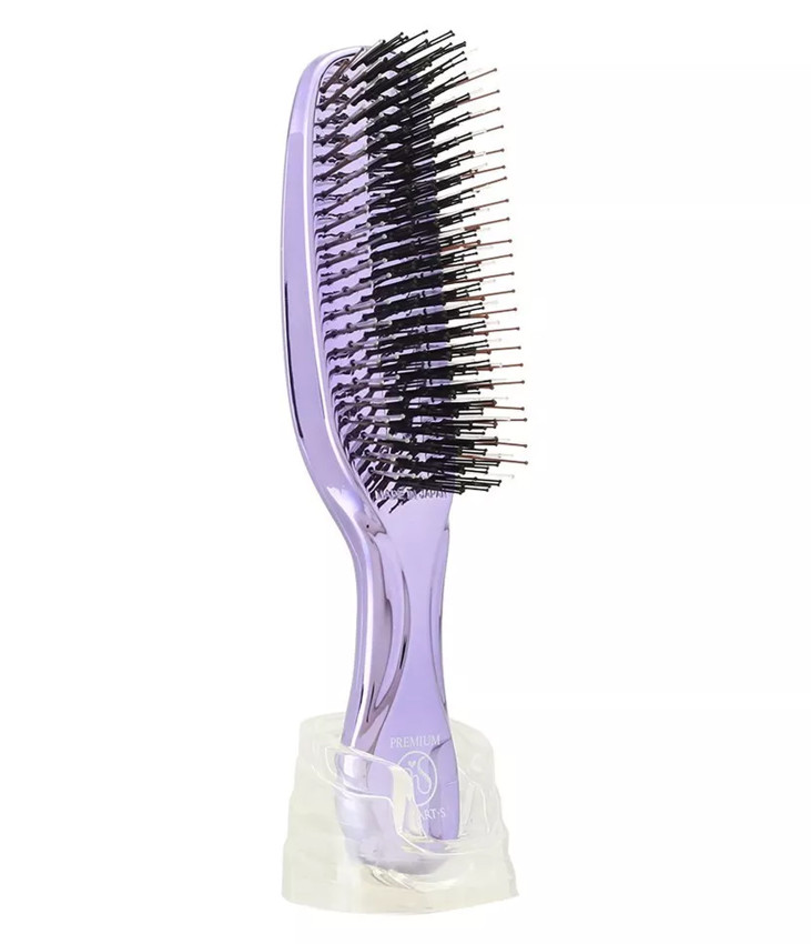 Масажна щітка для волосся та шкіри голови S-Heart-S Scalp Brush World Premium Long Purple Gift Box 
