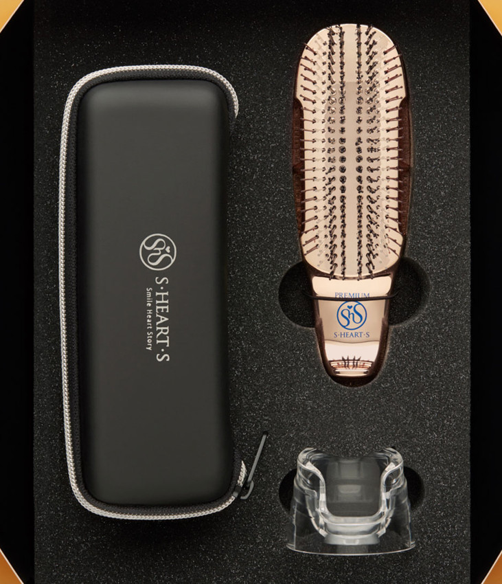 Масажна Щітка в Подарунковій Коробці S-HEART-S Scalp Brush World Premium Short Box Champagne Gold 