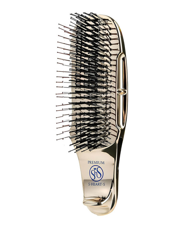 Масажна Щітка в Подарунковій Коробці S-HEART-S Scalp Brush World Premium Short Box Champagne Gold 