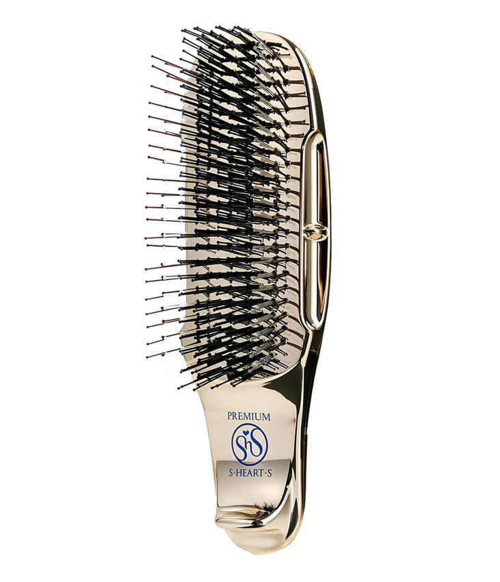 Масажна Щітка в Подарунковій Коробці S-HEART-S Scalp Brush World Premium Short Box Champagne Gold 