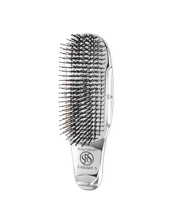 Масажна щітка для волосся та шкіри голови S-HEART-S Scalp Brush Plus Short for Professional Silver Масажна щітка для волосся та шкіри голови S-HEART-S Scalp Brush Plus Short for Professional Silver