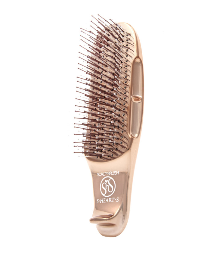 S-Heart-S Scalp Brush World Model Short Pink Gold