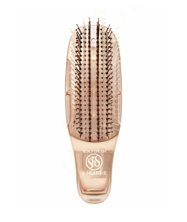 S-Heart-S Scalp Brush World Model Short Pink Gold